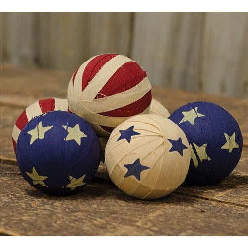 6/Set Americana Rag Balls (Pack of 2)