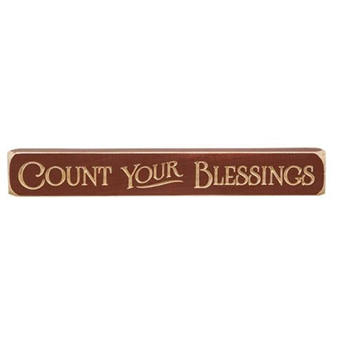 Count Your Blessings Engraved Block 12