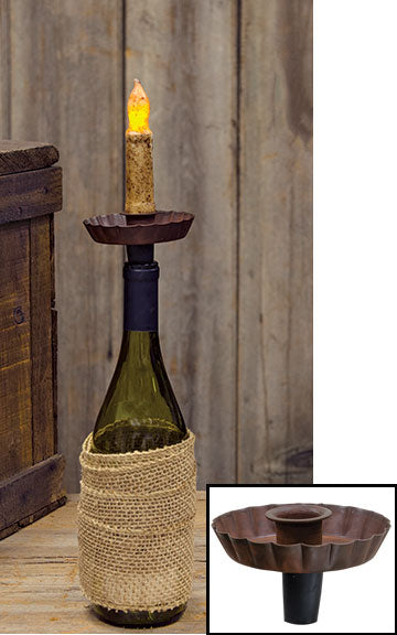 Rust Wine Bottle Taper Holder (Pack of 4)