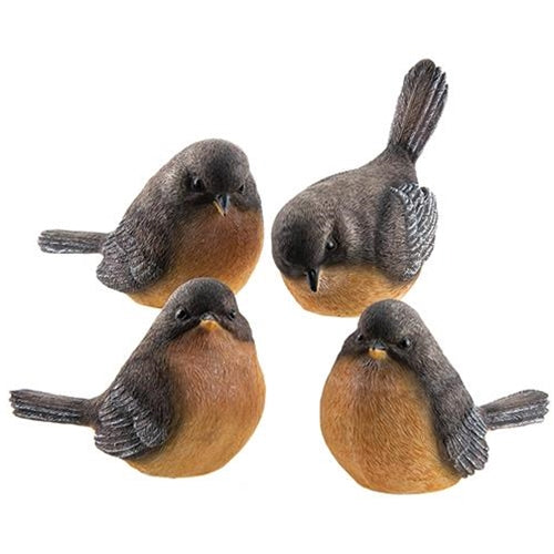 Large Resin Robin 4 Asstd.  (Pack of 4)