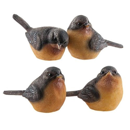 Small Resin Robin 4 Asstd. (Pack of 4)