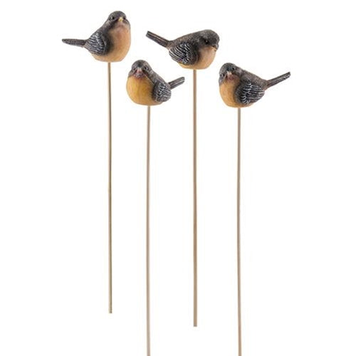 Resin Robin Pick 4 Asstd. (Pack of 4)