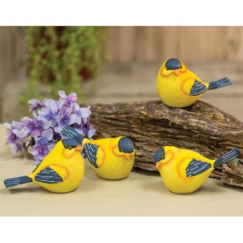 Resin Gold Finch 4 Asstd. (Pack of 4)