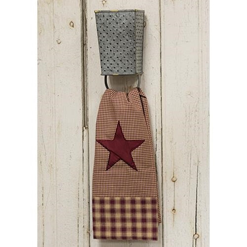 Galvanized Metal Grater Dish Towel Holder (Pack of 2)