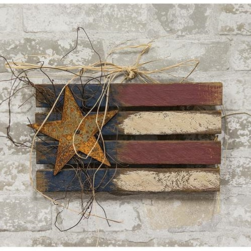 Lath Flag w/Rusty Star 12