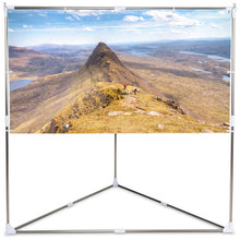 Load image into Gallery viewer, 80&quot; 16:9 HD Triangle Stand Portable Projector Screen w/ Carry bag
