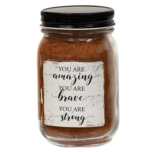 You Are Amazing Pint Jar Candle Buttered Maple Syrup (Pack of 2)