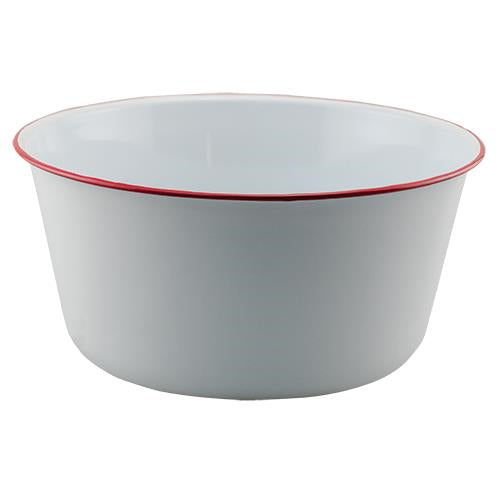 Red Rim Enamel Mixing Bowl (Pack of 2)