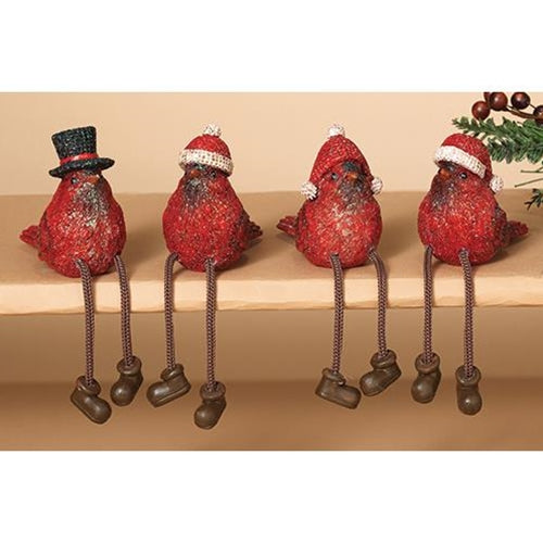 Resin Cardinal Sitter 4 Asstd. (Pack of 4)