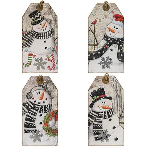 Christmas Tag Plaque  4 Asstd.  (Pack of 4)