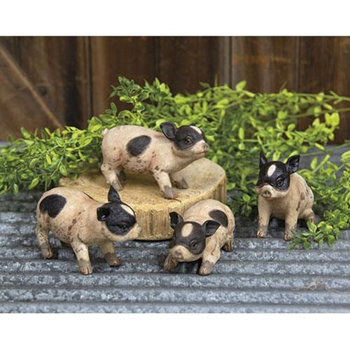 Resin Piglet Figure 4 Asstd. (Pack of 4)