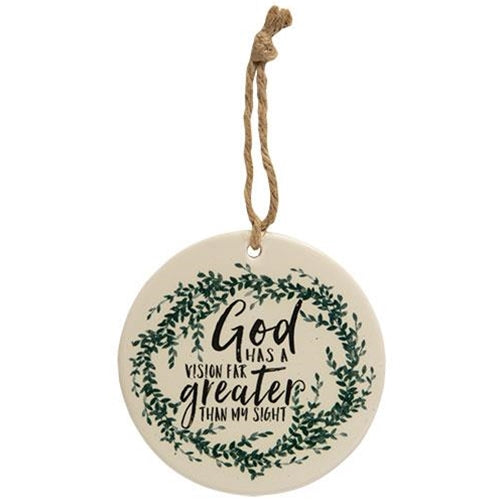 God Has A Vision Ceramic Ornament (Pack of 4)