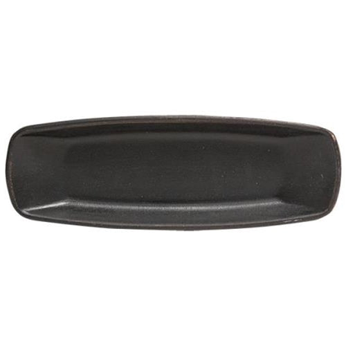 Black Squared Oval Dish  (Pack of 4)