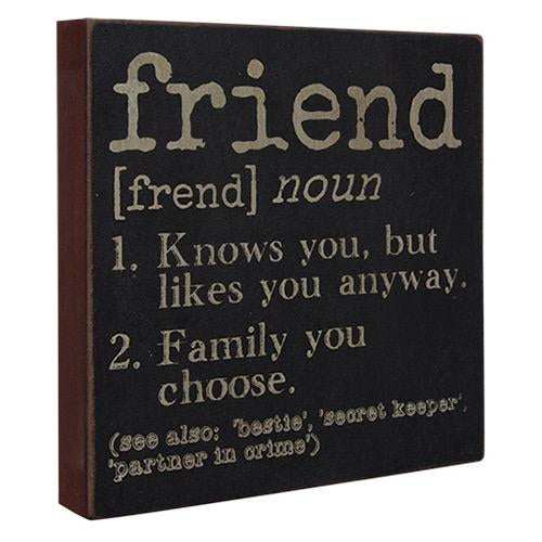 Friend Definition Sign (Pack of 4)
