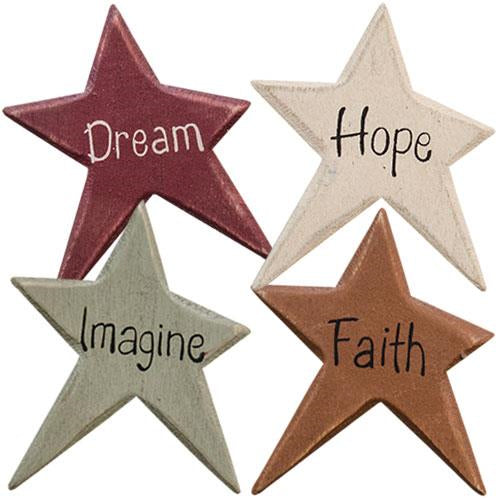 4/Set Colorful Star Word Magnets (Pack of 4)