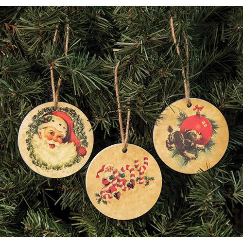 Vintage Christmas Tag 3 Asstd. (Pack of 4)