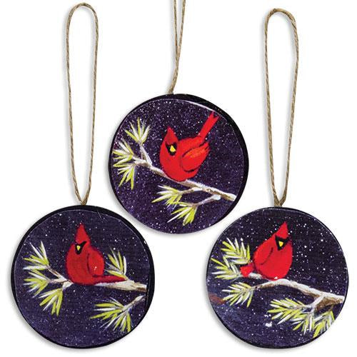 Cardinal Ornament 3 Asstd.  (Pack of 4)
