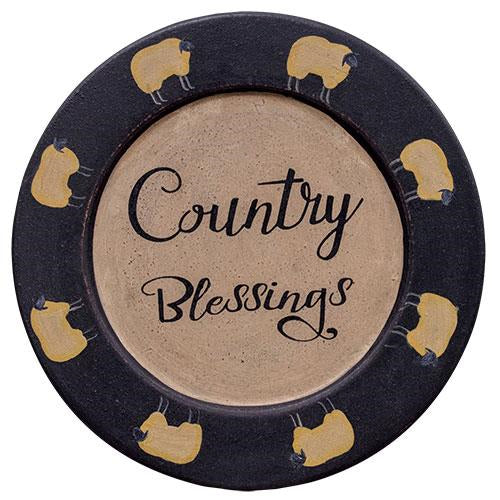 *Country Blessings Sheep Plate  (Pack of 4)