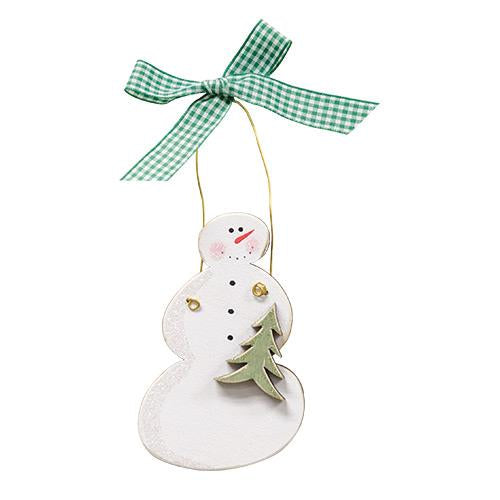 Snowman w/Tree Ornament (Pack of 4)
