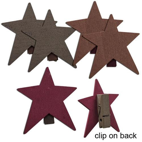 6/Set Star Clothespins (Pack of 4)
