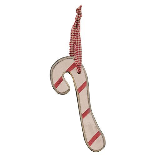Candy Cane Wood Ornament (Pack of 4)