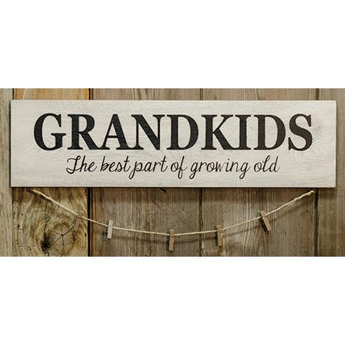 Grandkids Sign w/Clothespins (Pack of 2)