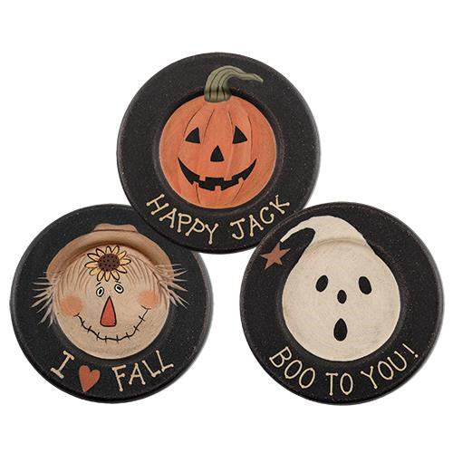 Boo Jack Fall Plate 3 Asstd. (Pack of 4)