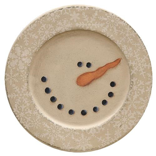 Snowflake Snowman Plate  (Pack of 4)