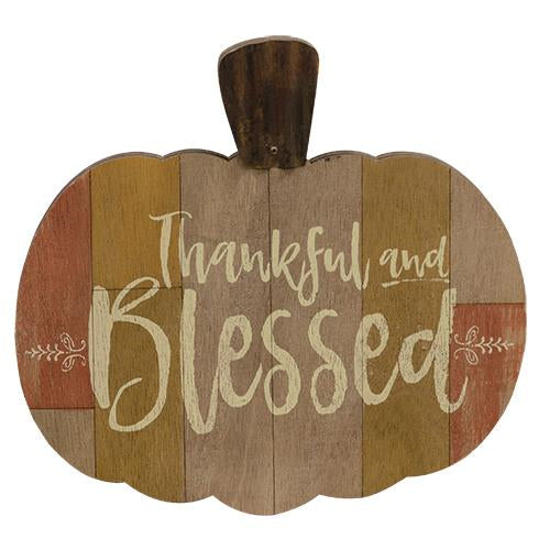 Thankful & Blessed Pumpkin (Pack of 4)