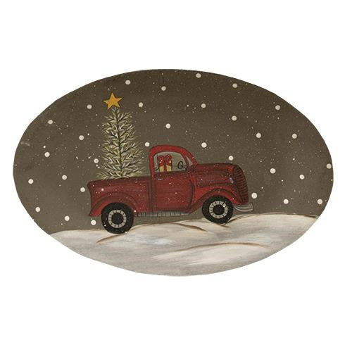 Winter Truck Oval Plate (Pack of 2)