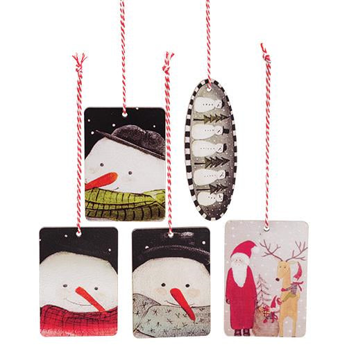 5/Set  Snowman Head Tags  (Pack of 4)