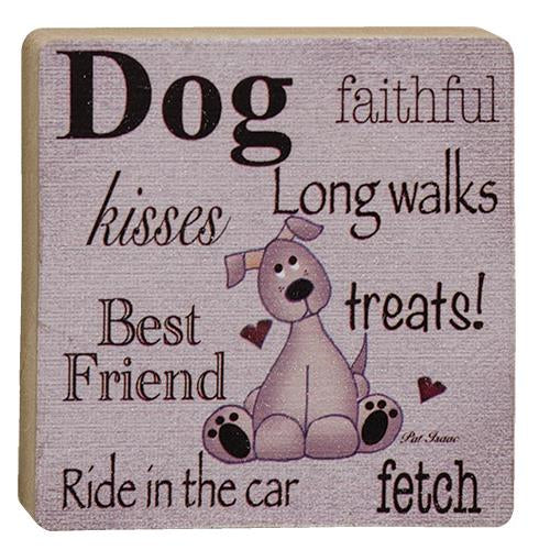 Faithful Dog Block (Pack of 4)