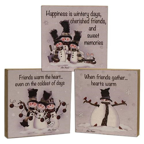 Friends Warm the Heart Sign 3 Asstd. (Pack of 2)