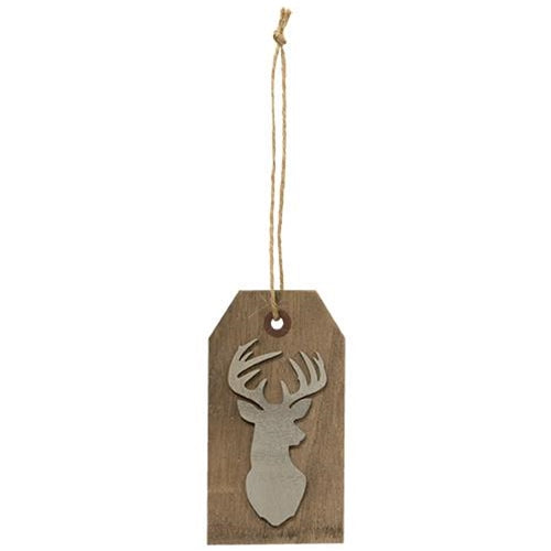 Deer Tag Ornament  (Pack of 4)