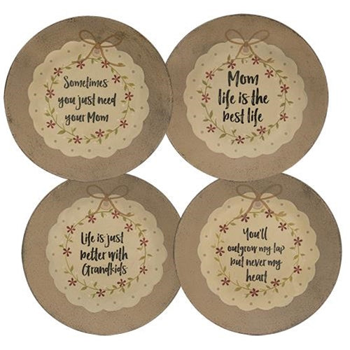 Pack of 2 Mom Life Plate 4 Asstd.