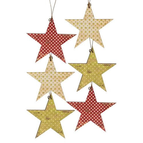 6/Set Vintage Star Ornaments