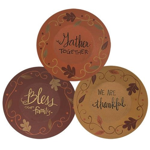 Gather Together Plate 3 Asst. (Pack of 4)
