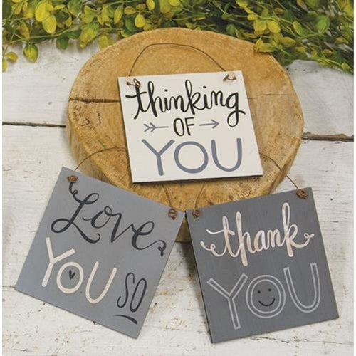 Thinking of You Ornament 3 Asst.  (Pack of 4)