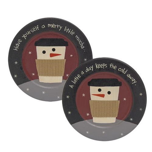 *Merry Little Mocha Plate 2 Asstd. (Pack of 2)