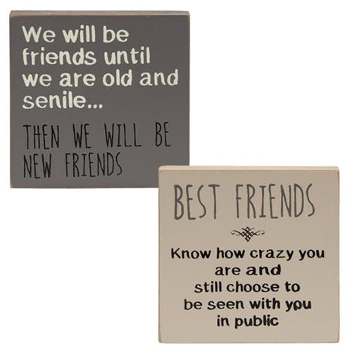 Best Friends Square Block 2 asstd. (Pack of 4)