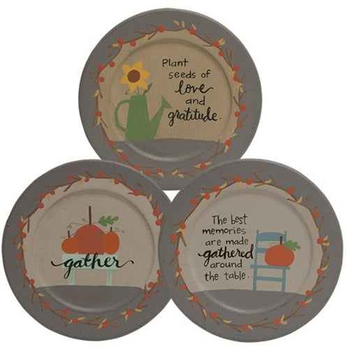Gathered Around the Table Plate 3 asstd.  (Pack of 4)