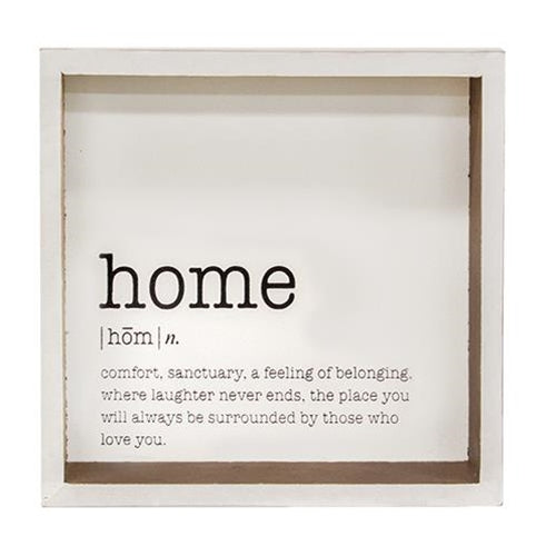 Home Definition Shadowbox Sign (Pack of 4)