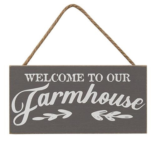 Farmhouse Rope Hanger Sign (Pack of 4)
