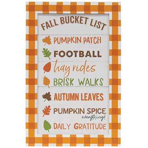 Fall Bucket List Sign (Pack of 2)