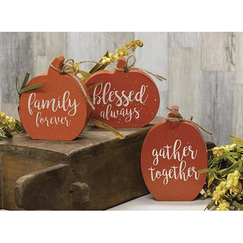 Chunky Reversible Pumpkin 3 Asstd. (Pack of 4)