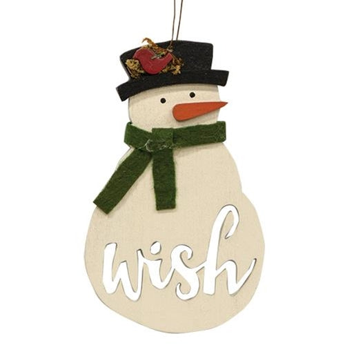 Snowman Wish Ornament (Pack of 4)