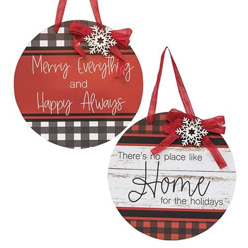 Merry Everything Door Ornament 2 Asstd. (Pack of 2)