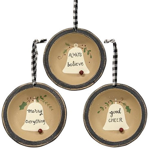 Always Believe Dish Ornament 3 Asstd. (Pack of 4)