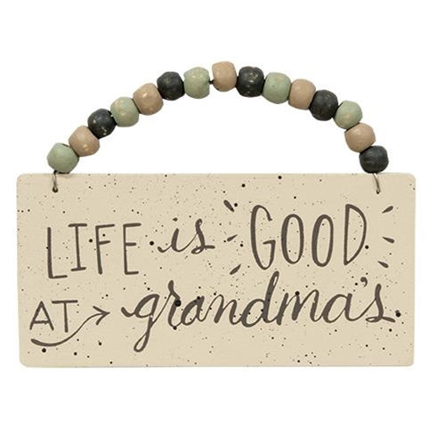 Life is Good at Grandma's Beaded Ornament 3 Asstd.  (Pack of 4)