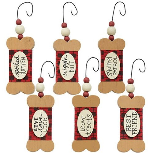 Dog Treat Ornament 6 Asstd.  (Pack of 4)